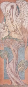Le Pélican, dessin pour vitrail pour la William Morris Company, 1880